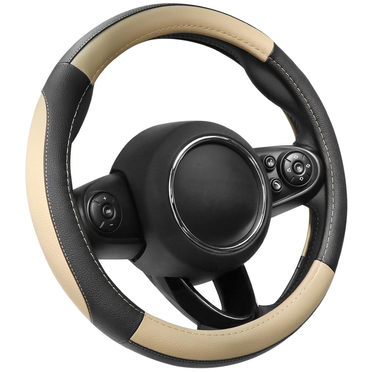 SEG Direct Car Steering Wheel Cover for F150 Tundra Range Rover 15.5"-16"