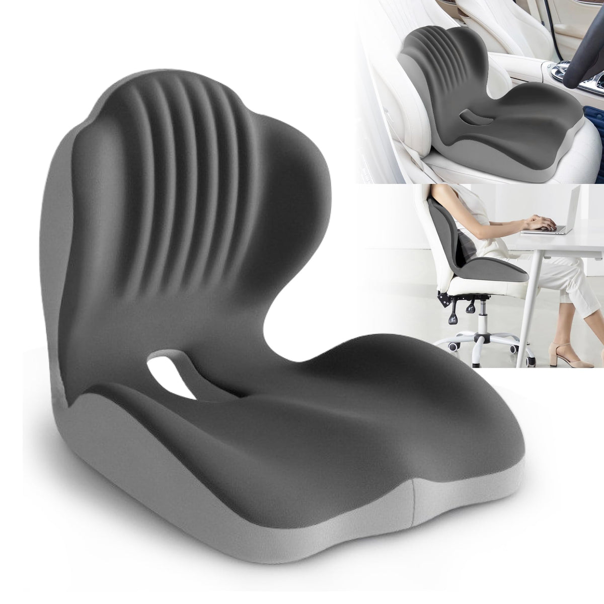 Ergonomic Lumbar & Seat Support Cushion