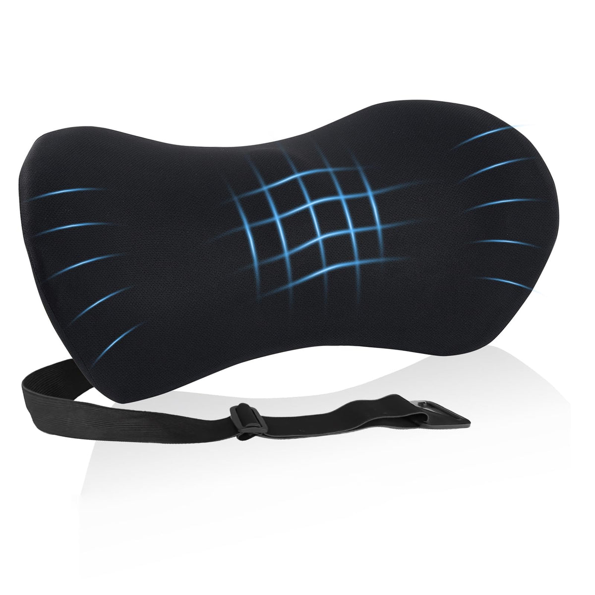 Lumbar Pillow, Memory Foam Lumbar Support Pillow for Office Chair and Car Seat, Back Support Pillow for Lower Back Pain Relief, Support Cushion Back Pillow for Sleeping, Resting, Driving, Traveling