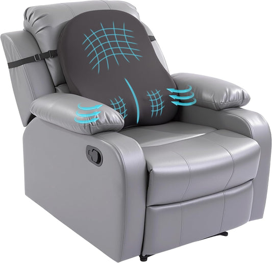 HOMBYS Extra Long Lumbar Support Pillow for Recliner Chair, 50D Molded Memory Foam Back Support Cushion with Full Back Support, Ergonomic Design & Breathable Cover