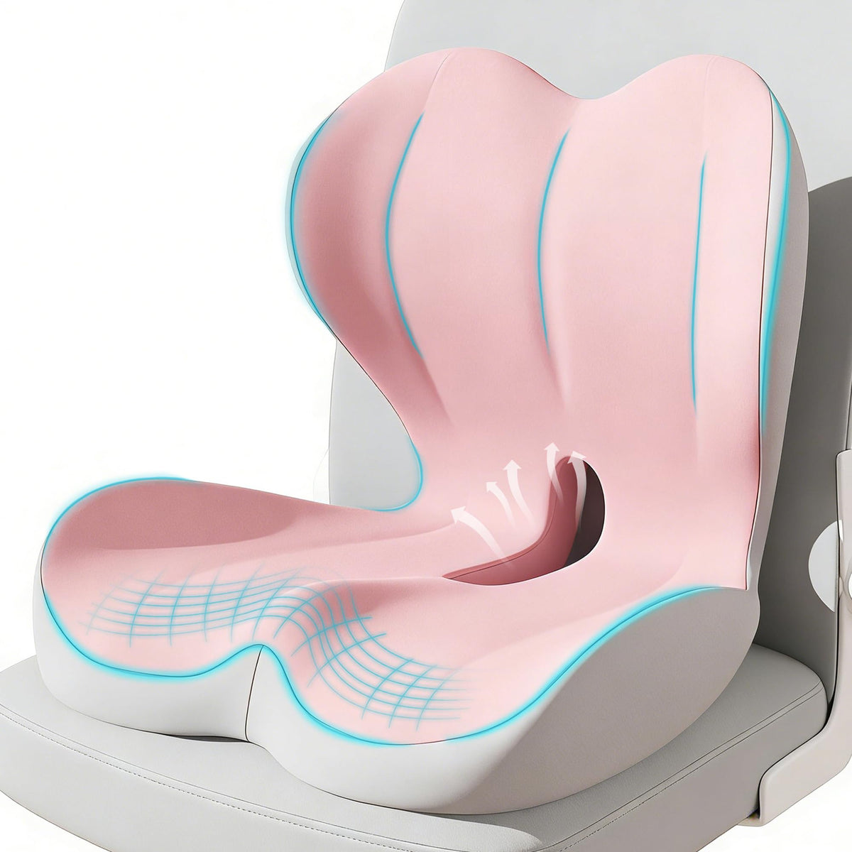 Seat Cushion for Office Chair, Ergonomic Cushion with Lumbar Support Pillow