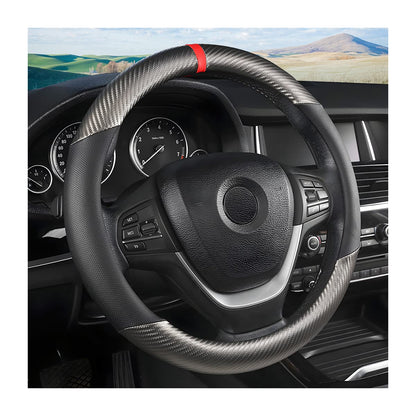 Moly Magnolia 15 Inch Car Steering Wheel Cover, Black-1