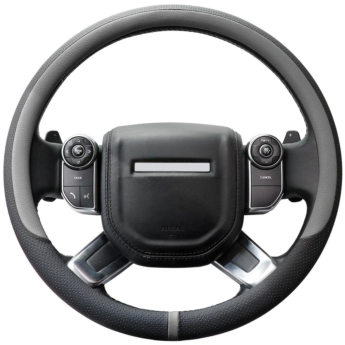COFIT Breathable Car Steering Wheel Cover 16 inch Auto Universal Leather Wrap Non-Slip Steeringwheel Protector Automotive Interior Accessories, Beige (Suit for 15 1/2-16 inch)
