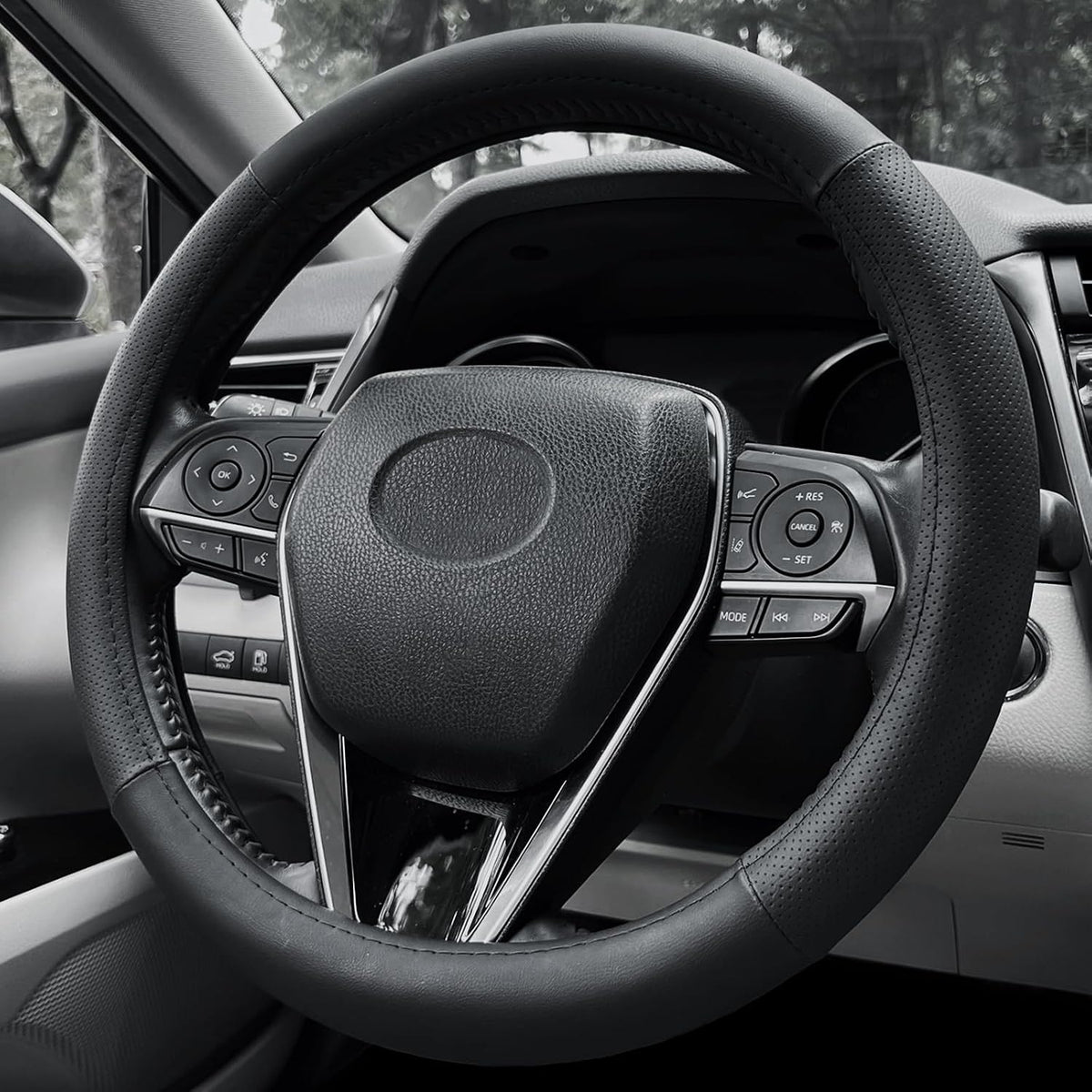 Steering Wheel Cover 14.5"-15", Heavy-Duty, Non-Folding Packaging