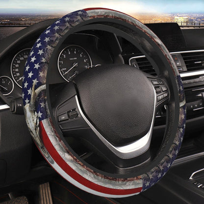 Black Leopard Cheetah Steering Wheel Cover for Women Girls