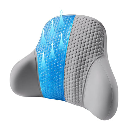 BABUR Gel Lumbar Support Pillow for Car, Lower Back Support Pain Relief