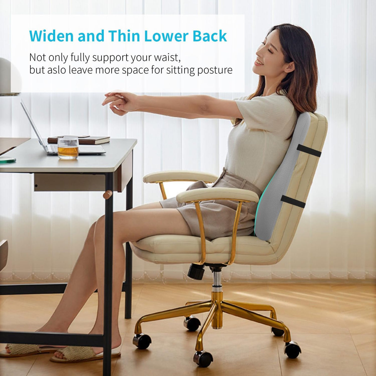 Lumbar Support Pillow for Office Chair, Back Cushion for Full Back Support