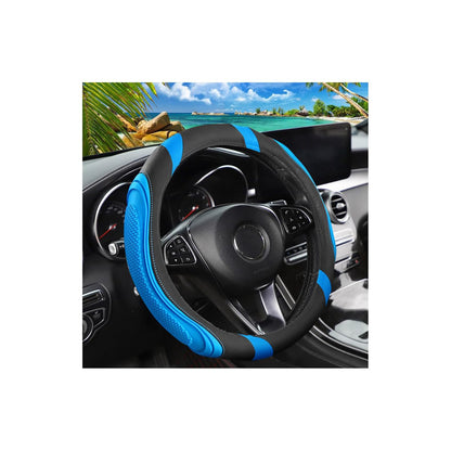 Osilly 15 Inch Artificial Leather Steering Wheel Cover, Red