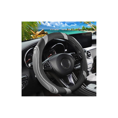 Osilly 15 Inch Artificial Leather Steering Wheel Cover, Red