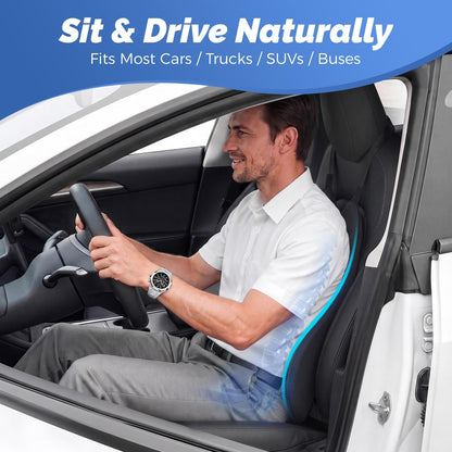 Lumbar Support Pillow for Car – Memory Foam Whole Back Relief