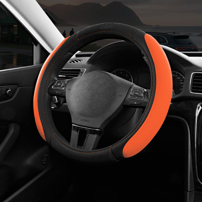 Skechers Steering Wheel Cover, Memory Foam Car Steering Wheel Cover,14.5-15inch Anti-Slip Safety Comfortable Desgin, Universal Accessory for Diverse Cars, Truck,SUV (Black & Black)