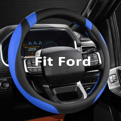West Llama Customized Auto Car Steering Wheel Cover for Ford F-150, F-250, F-350, Expedition (Black)
