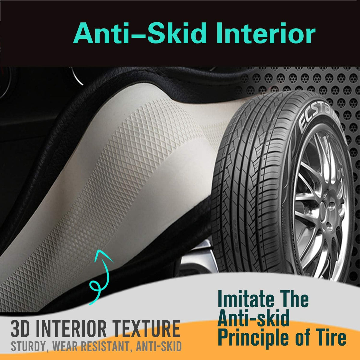 PINCTROT Steering Wheel Cover Great Grip Honeycomb Design 15 Inch All Black