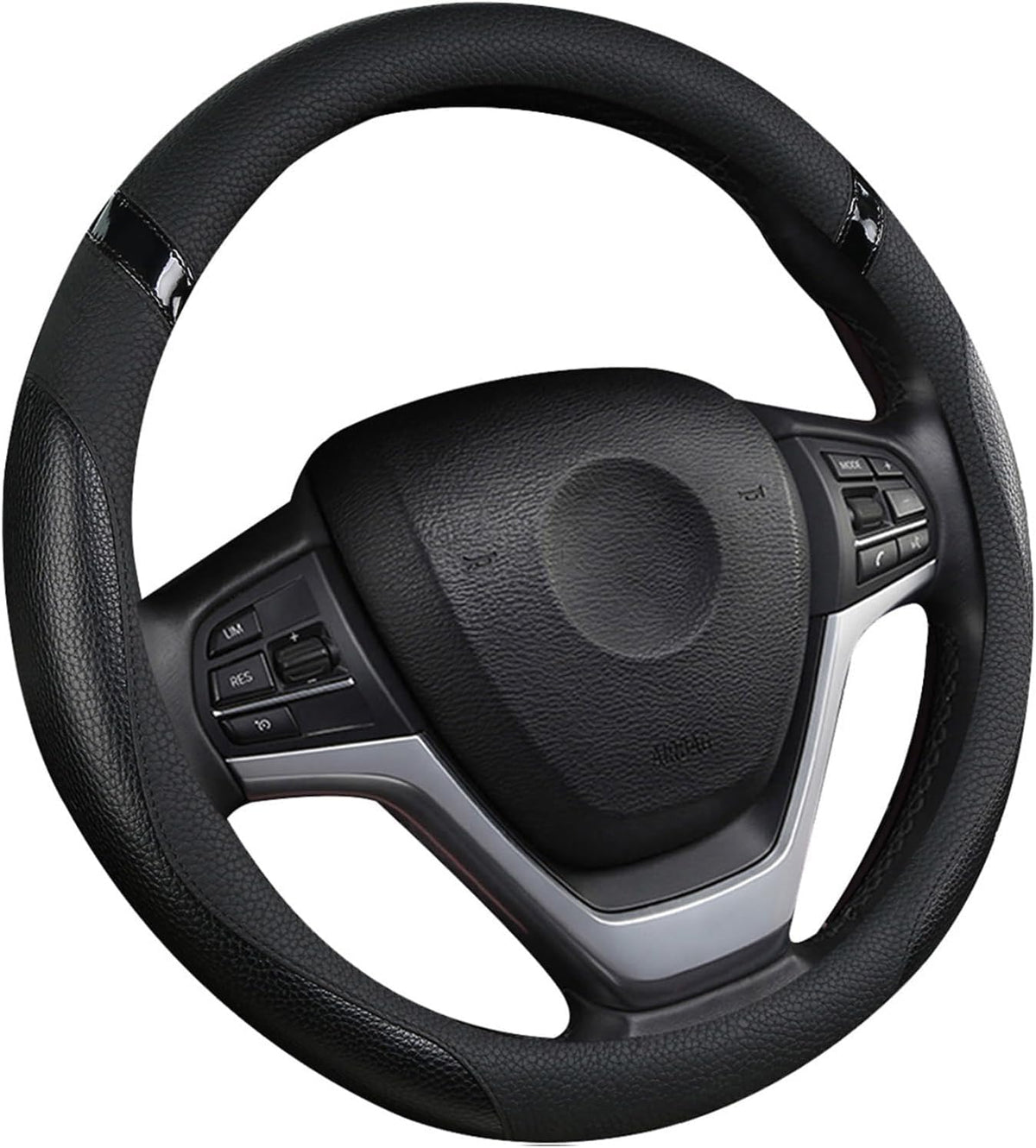 Cxtiy Steering Wheel Cover for Women Leather Universal Steering Wheel Covers for Car 15 inch (Pink)