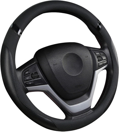 Cxtiy Steering Wheel Cover for Women Leather Universal Steering Wheel Covers for Car 15 inch (Pink)