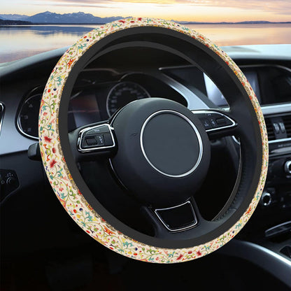 Car Steering Wheel Cover for Women Men,Cute Wildflower