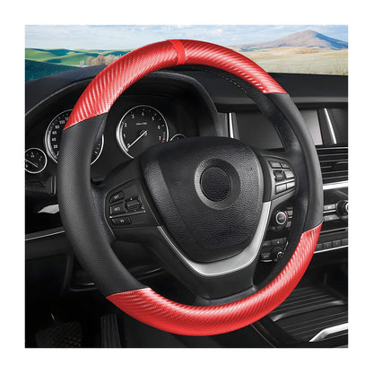 Moly Magnolia 15 Inch Car Steering Wheel Cover, Black-1
