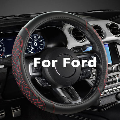 West Llama Customized Auto Car Steering Wheel Cover for Ford F-150, F-250, F-350, Expedition (Black)