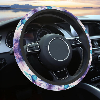 Car Steering Wheel Cover for Women Men,Cute Wildflower