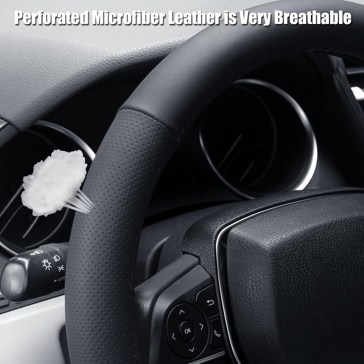 Steering Wheel Cover 14.5"-15", Heavy-Duty, Non-Folding Packaging