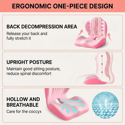 Ergonomic Lumbar & Seat Support Cushion