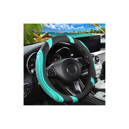 Osilly 15 Inch Artificial Leather Steering Wheel Cover, Red