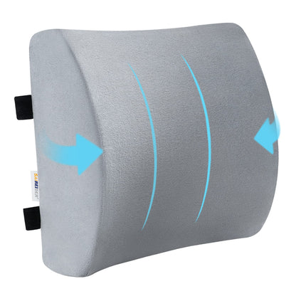 SAIREIDER Seat Cushion and Lumbar Support Pillow for Office Chair, Memory Foam Car Seat Cushions Back Support Pillows, Help Relieve Pain of Back, Lumbar, Tailbone and Sciatic Nerve（Black）