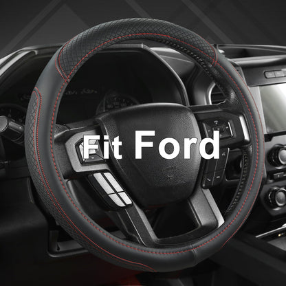 West Llama Customized Auto Car Steering Wheel Cover for Ford F-150, F-250, F-350, Expedition (Black)