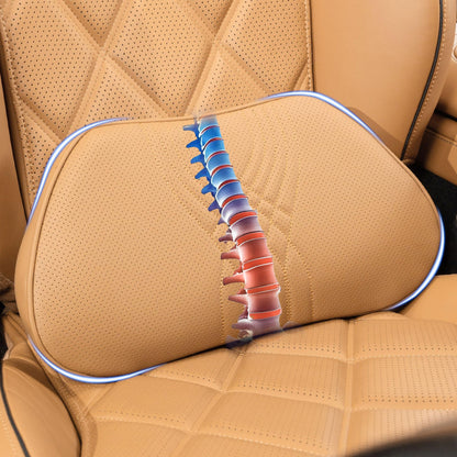 Lumbar Support Pillow for Car Seat, Office Chair, White, 1PC