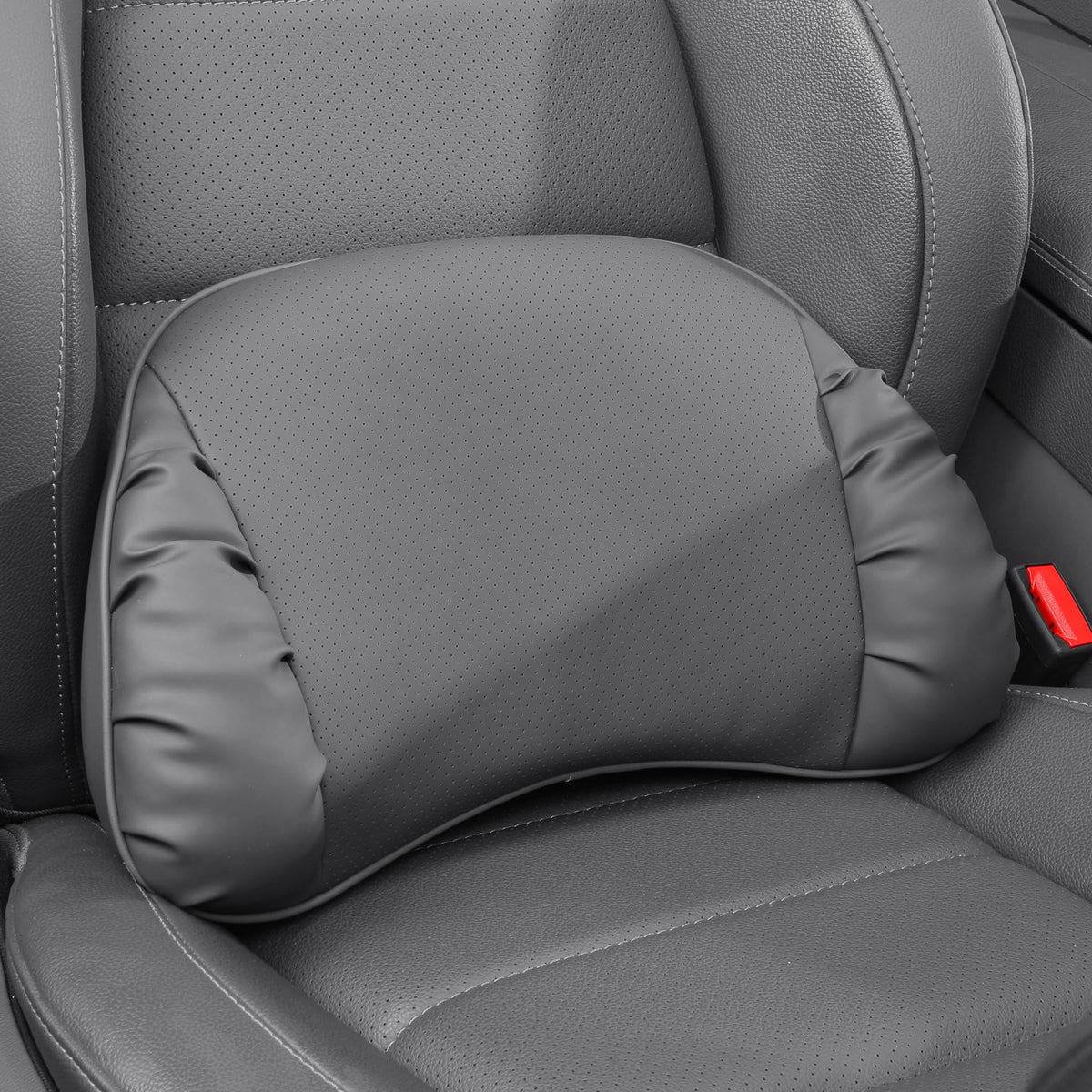 Lumbar Support Pillow for Car Seat, Office Chair, White, 1PC