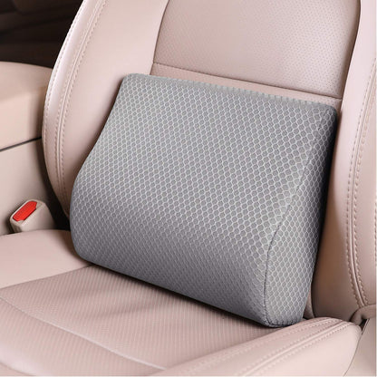 Memory Foam Lumbar Support Pillow for Car - Lower Back Support Cushion for Driving, Back Pain Relief for Car Seat, Office Chair, Wheelchair (Black)