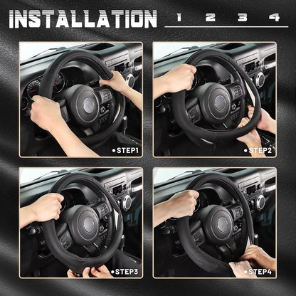 SEG Direct Car Steering Wheel Cover for F150 Tundra Range Rover 15.5"-16"