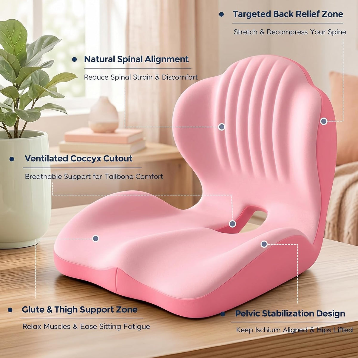 Ergonomic Lumbar & Seat Support Cushion