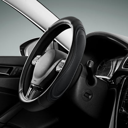 Road Comforts Car Steering Wheel Cover - Microfiber Leather Steering Wheel Wrap Sports 14.5-15 Inch Steering Wheel Cover Non-Slip for Men Women Grey Color