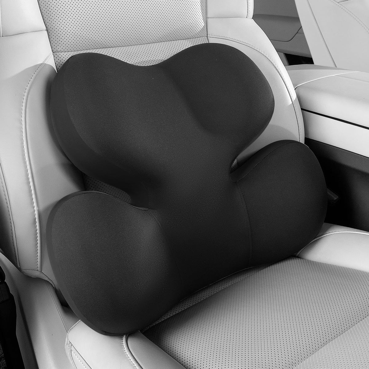 BEBAS Ergonomic Memory Foam Lumbar Support Pillow for Car, BlackGray