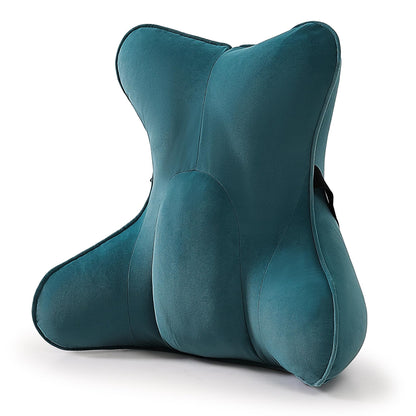 Lumbar Support Pillow for Office Chair, Back Support Cushion, Lumbar Pillow for Desk Chair, Ergonomic 3-Zone Back Cushion for Sitting Comfort, Misty White