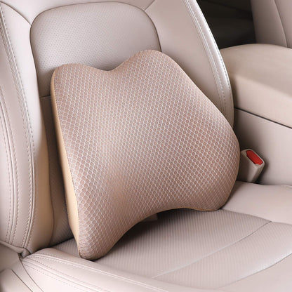 Memory Foam Lumbar Support Pillow for Car - Lower Back Support Cushion for Driving, Back Pain Relief for Car Seat, Office Chair, Wheelchair (Black)