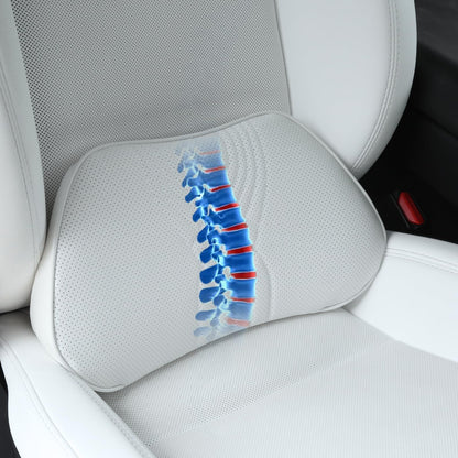 Lumbar Support Pillow for Car Seat, Office Chair, White, 1PC