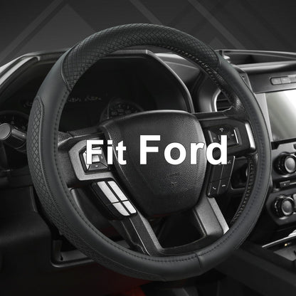 West Llama Customized Auto Car Steering Wheel Cover for Ford F-150, F-250, F-350, Expedition (Black)