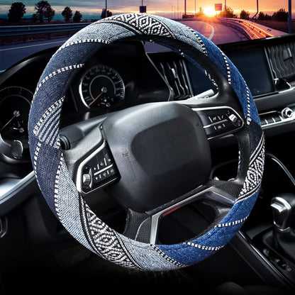 Valleycomfy Boho Steering Wheel Covers for Women Cloth Bohemian Universal