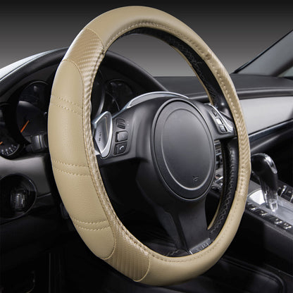 CAR PASS Line Rider Microfiber Leather Sporty Steering Wheel Cover Universal Fits for 95% Truck,SUV,Cars,14.5-15inch Anti-Slip Safety Comfortable Desgin (Black-Blue)