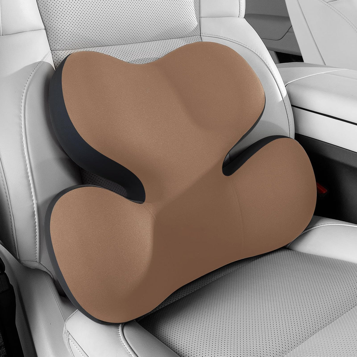 BEBAS Ergonomic Memory Foam Lumbar Support Pillow for Car, BlackGray