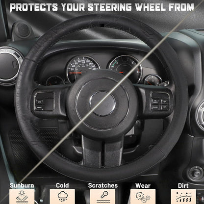 SEG Direct Car Steering Wheel Cover for F150 Tundra Range Rover 15.5"-16"
