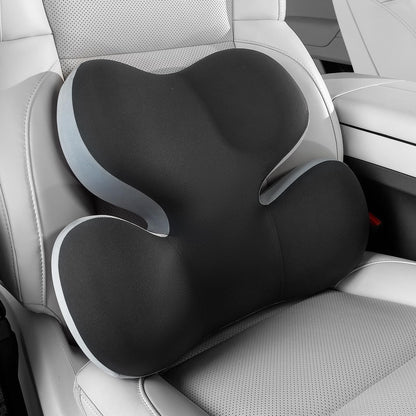 BEBAS Ergonomic Memory Foam Lumbar Support Pillow for Car, BlackGray