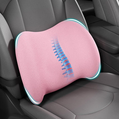 BYMECOST Lumbar Support Pillow for Car, Memory Foam Car Back Cushion