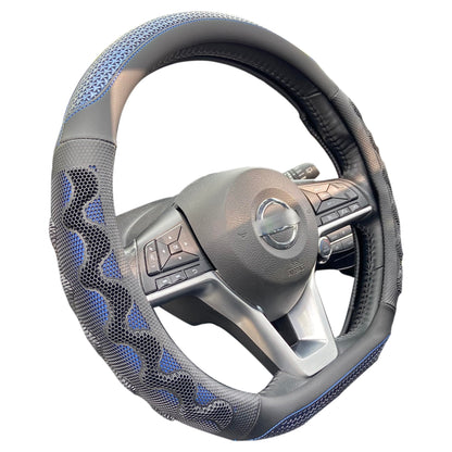 PINCTROT Steering Wheel Cover Great Grip Honeycomb Design 15 Inch All Black