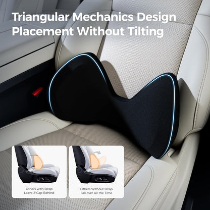 BABUR Lumbar Support Pillow for Car, Back Cushion for Low Back Pain Relief