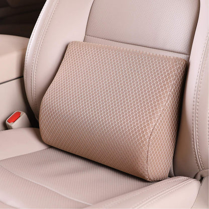 Memory Foam Lumbar Support Pillow for Car - Lower Back Support Cushion for Driving, Back Pain Relief for Car Seat, Office Chair, Wheelchair (Black)