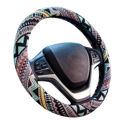 Valleycomfy Boho Steering Wheel Covers for Women Cloth Bohemian Universal