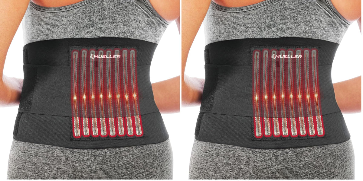 MUELLER Sports Medicine Adjustable Back Brace, Ideal for Upper and Lower Back Pain, Relief & Support for Men and Women, Strains, Sciatica, Scoliosis, Black